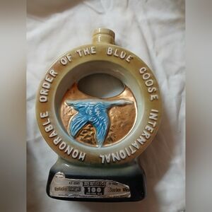 Vintage Beam Whisky Decanter with Goose Design
